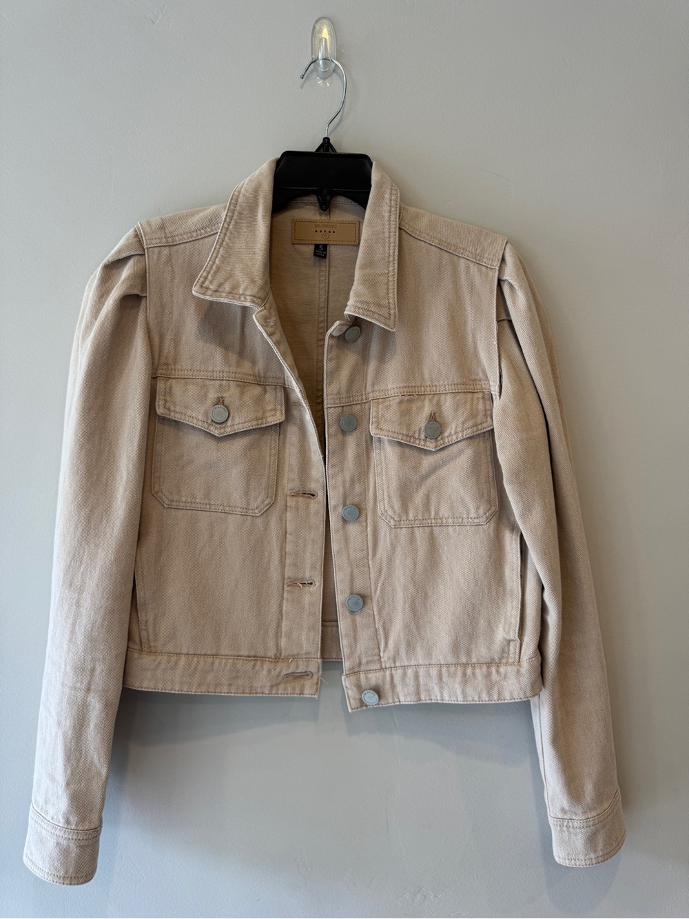 Blank NYC Beige Denim Jacket - Small